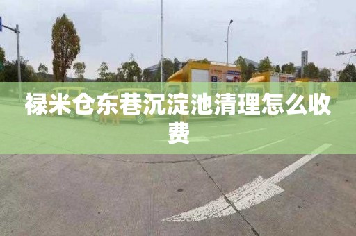 禄米仓东巷沉淀池清理怎么收费