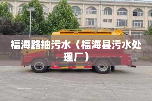 福海路抽污水（福海县污水处理厂）