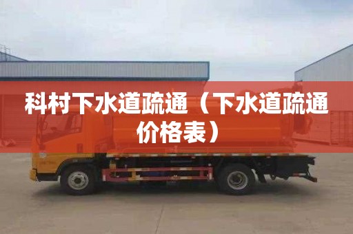 科村下水道疏通（下水道疏通价格表）