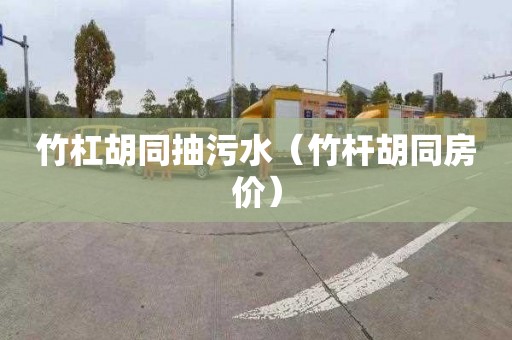 竹杠胡同抽污水（竹杆胡同房价）