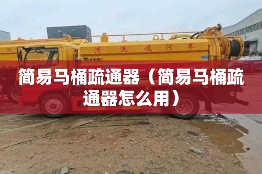 简易马桶疏通器（简易马桶疏通器怎么用）