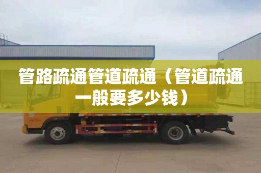 管路疏通管道疏通（管道疏通一般要多少钱）