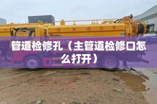 管道检修孔（主管道检修口怎么打开）
