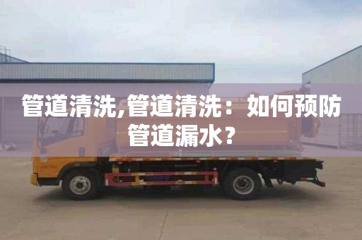 管道清洗,管道清洗：如何预防管道漏水？