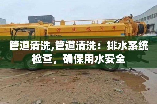 管道清洗,管道清洗：排水系统检查，确保用水安全