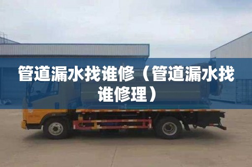 管道漏水找谁修（管道漏水找谁修理）