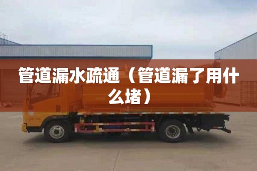 管道漏水疏通（管道漏了用什么堵）