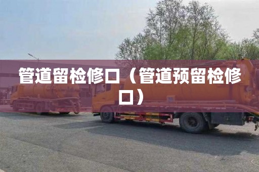 管道留检修口（管道预留检修口）