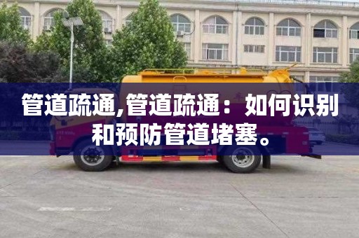 管道疏通,管道疏通：如何识别和预防管道堵塞。