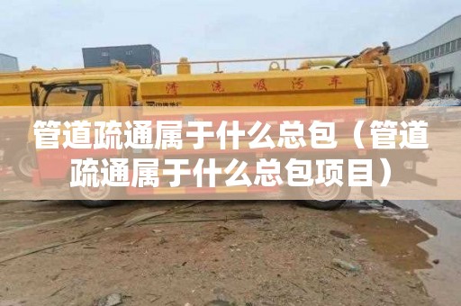 管道疏通属于什么总包（管道疏通属于什么总包项目）
