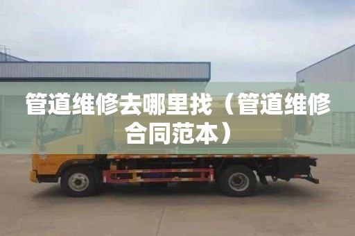 管道维修去哪里找（管道维修合同范本）