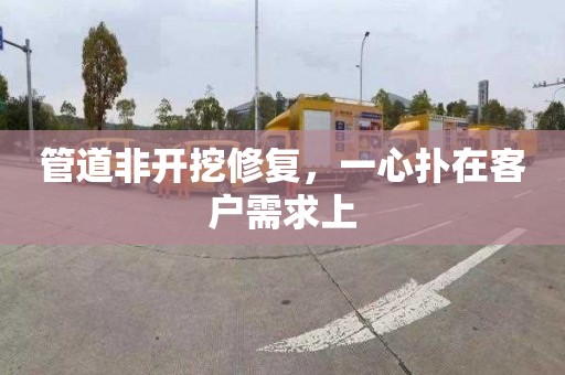 管道非开挖修复，一心扑在客户需求上