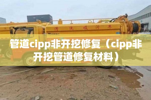 管道cipp非开挖修复（cipp非开挖管道修复材料）