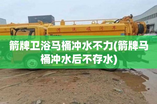 箭牌卫浴马桶冲水不力(箭牌马桶冲水后不存水)