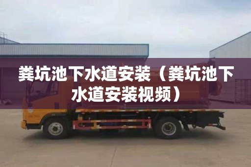 粪坑池下水道安装（粪坑池下水道安装视频）