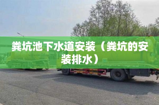 粪坑池下水道安装（粪坑的安装排水）