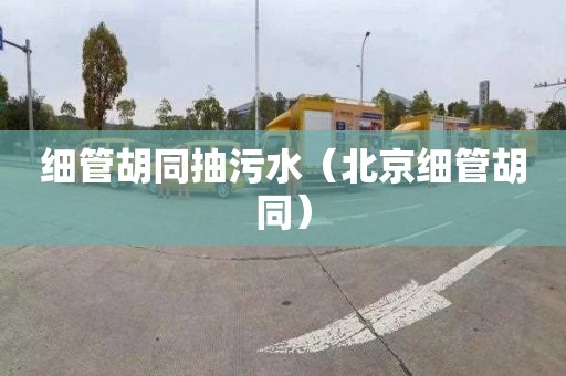 细管胡同抽污水（北京细管胡同）