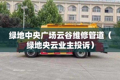 绿地中央广场云谷维修管道（绿地央云业主投诉）