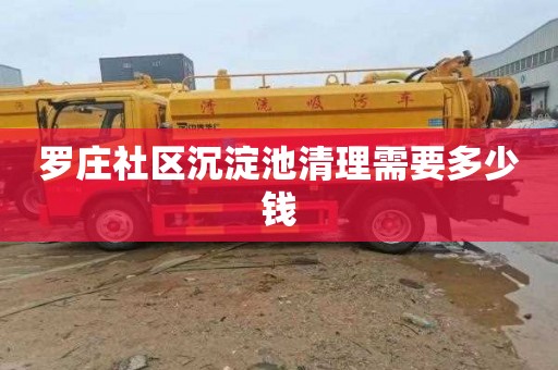罗庄社区沉淀池清理需要多少钱