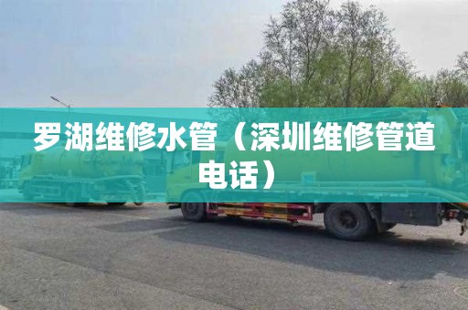 罗湖维修水管（深圳维修管道电话）