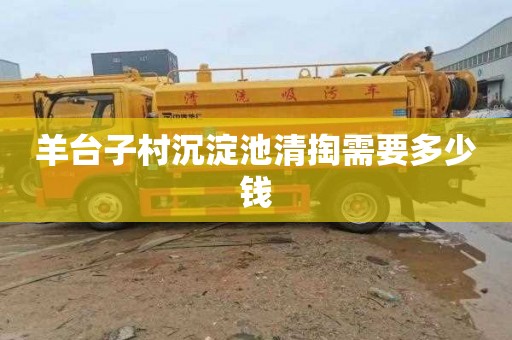 羊台子村沉淀池清掏需要多少钱