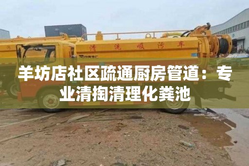 羊坊店社区疏通厨房管道：专业清掏清理化粪池