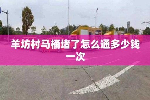 羊坊村马桶堵了怎么通多少钱一次