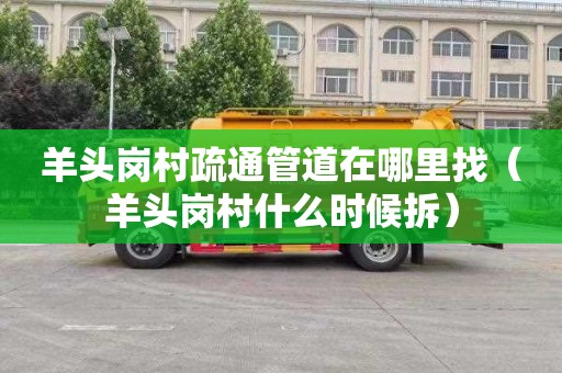 羊头岗村疏通管道在哪里找（羊头岗村什么时候拆）