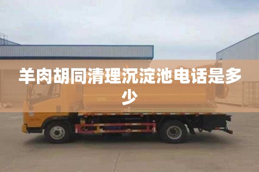 羊肉胡同清理沉淀池电话是多少