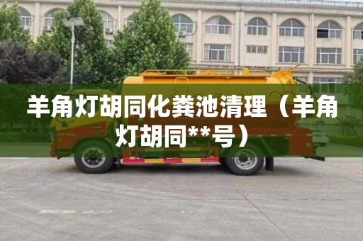 羊角灯胡同化粪池清理（羊角灯胡同**号）