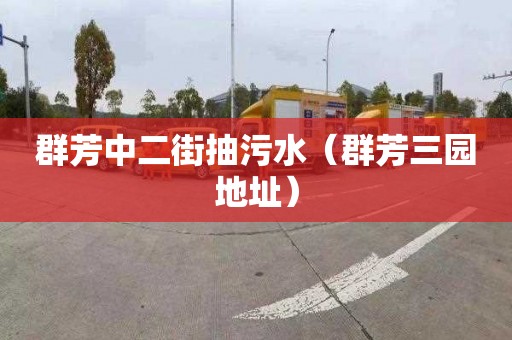 群芳中二街抽污水（群芳三园地址）