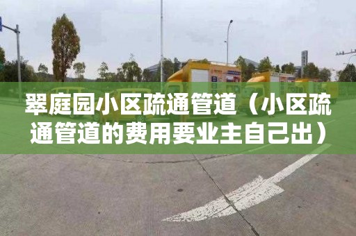 翠庭园小区疏通管道（小区疏通管道的费用要业主自己出）