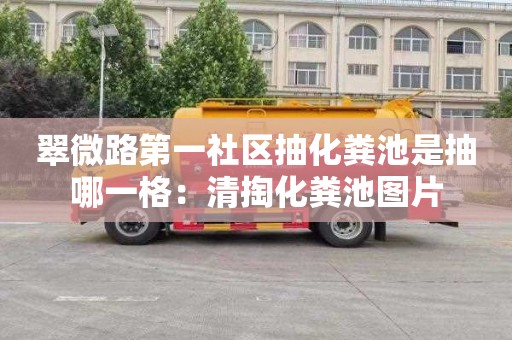 翠微路第一社区抽化粪池是抽哪一格：清掏化粪池图片