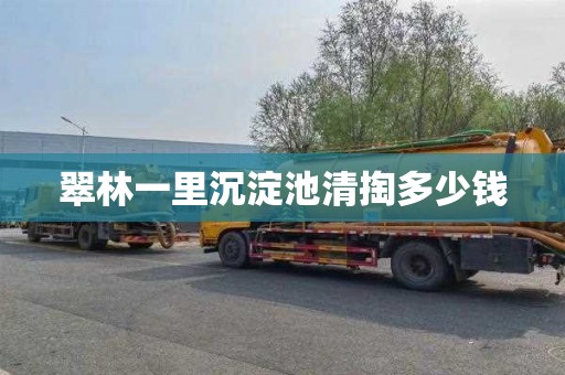 翠林一里沉淀池清掏多少钱