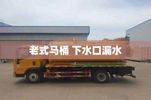 老式马桶 下水口漏水