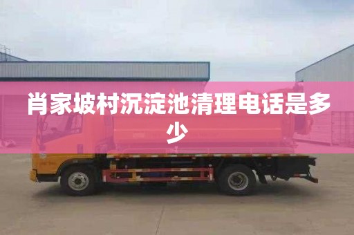 肖家坡村沉淀池清理电话是多少