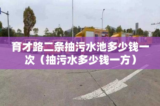 育才路二条抽污水池多少钱一次（抽污水多少钱一方）