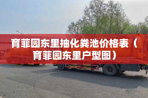育菲园东里抽化粪池价格表（育菲园东里户型图）