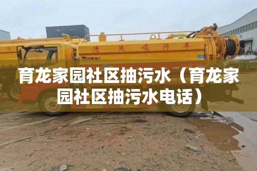 育龙家园社区抽污水（育龙家园社区抽污水电话）