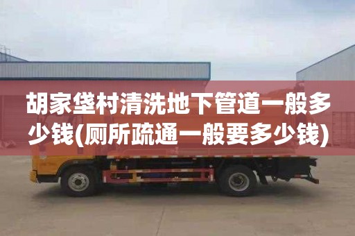 胡家垡村清洗地下管道一般多少钱(厕所疏通一般要多少钱)