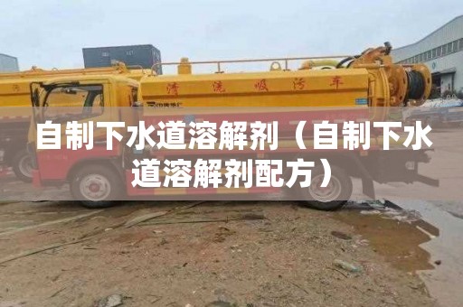 自制下水道溶解剂（自制下水道溶解剂配方）