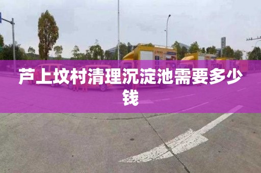 芦上坟村清理沉淀池需要多少钱