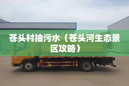 苍头村抽污水（苍头河生态景区攻略）
