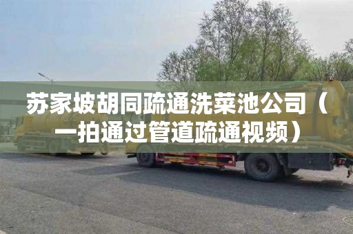 苏家坡胡同疏通洗菜池公司（一拍通过管道疏通视频）