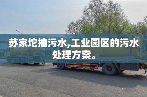 苏家坨抽污水,工业园区的污水处理方案。