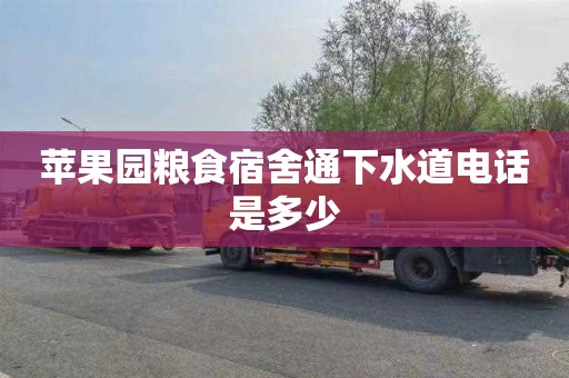 苹果园粮食宿舍通下水道电话是多少