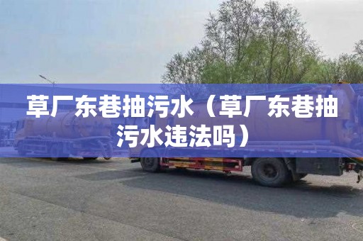 草厂东巷抽污水（草厂东巷抽污水违法吗）