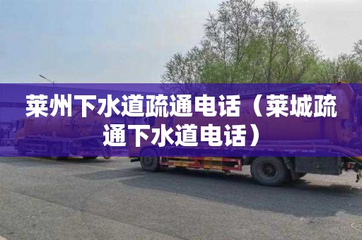莱州下水道疏通电话（莱城疏通下水道电话）