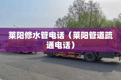 莱阳修水管电话（莱阳管道疏通电话）