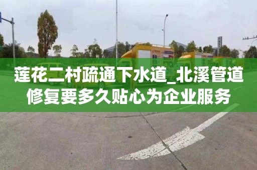 莲花二村疏通下水道_北溪管道修复要多久贴心为企业服务